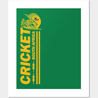 South Africa Cricket Memorabilia SA Flag Posters and Art